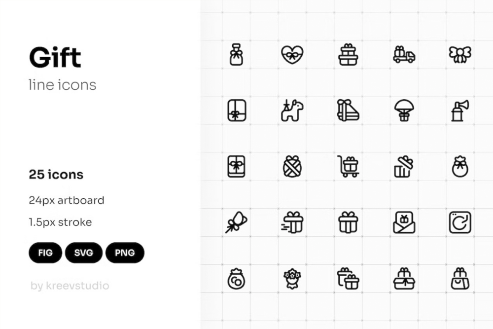 Gift Line UI Icons