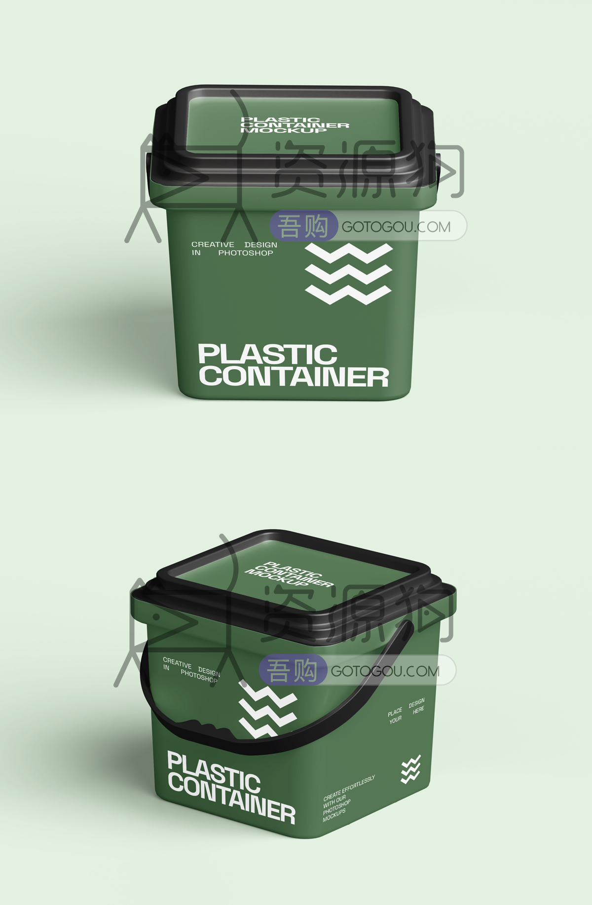 塑料容器样机/塑料篮子/塑料产品样机