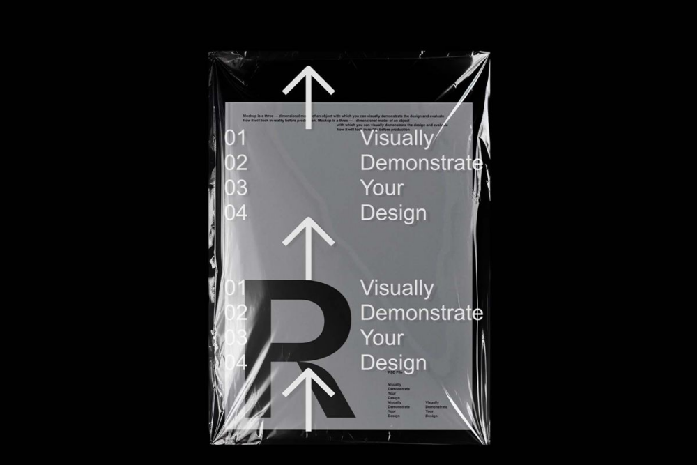 透明包装袋样机#笔记本包装#透明塑料带样机