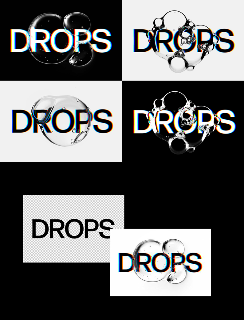 WATER DROPS TEXT EFFECT