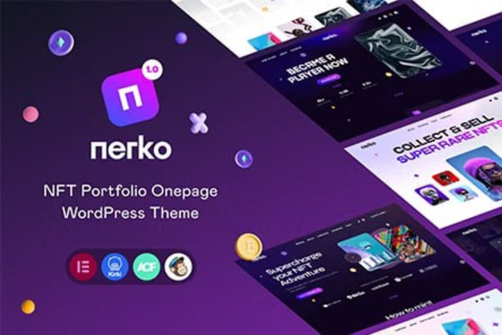 Nerko-NFT Portfolio WordPress Theme