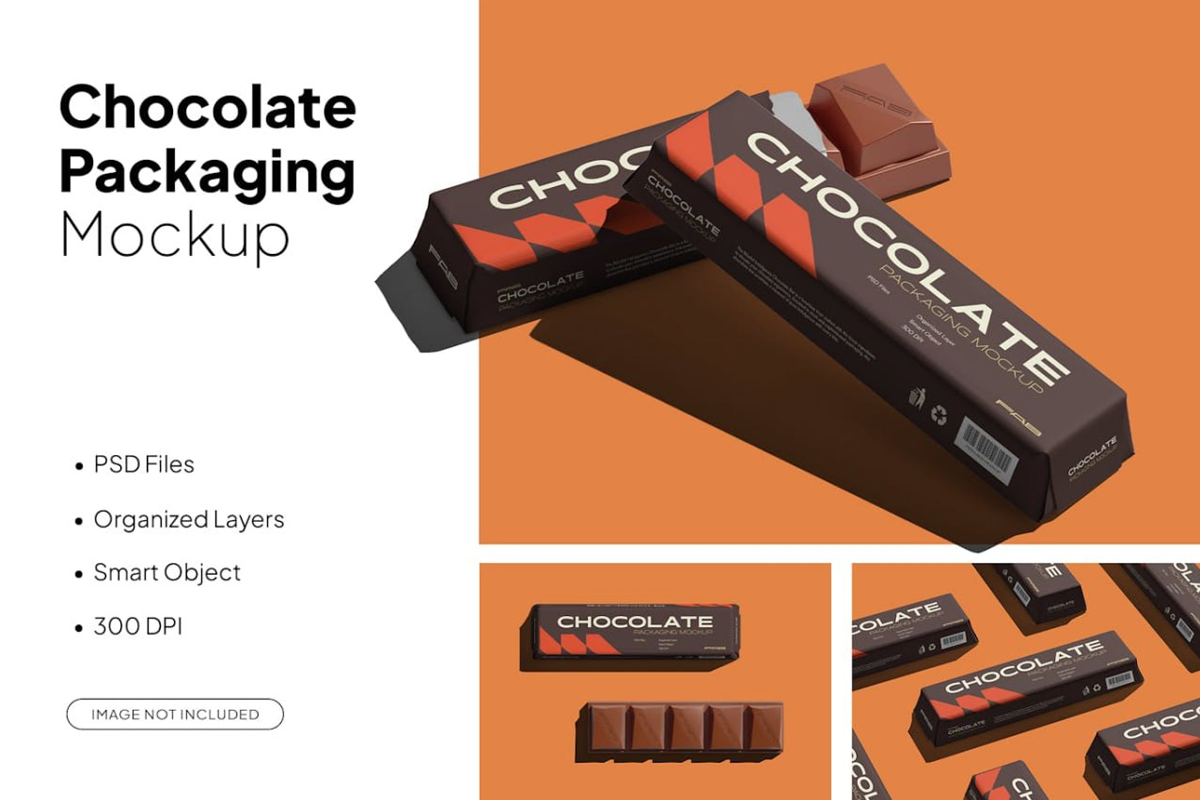 Chocolate Packaging Mockup巧克力样机